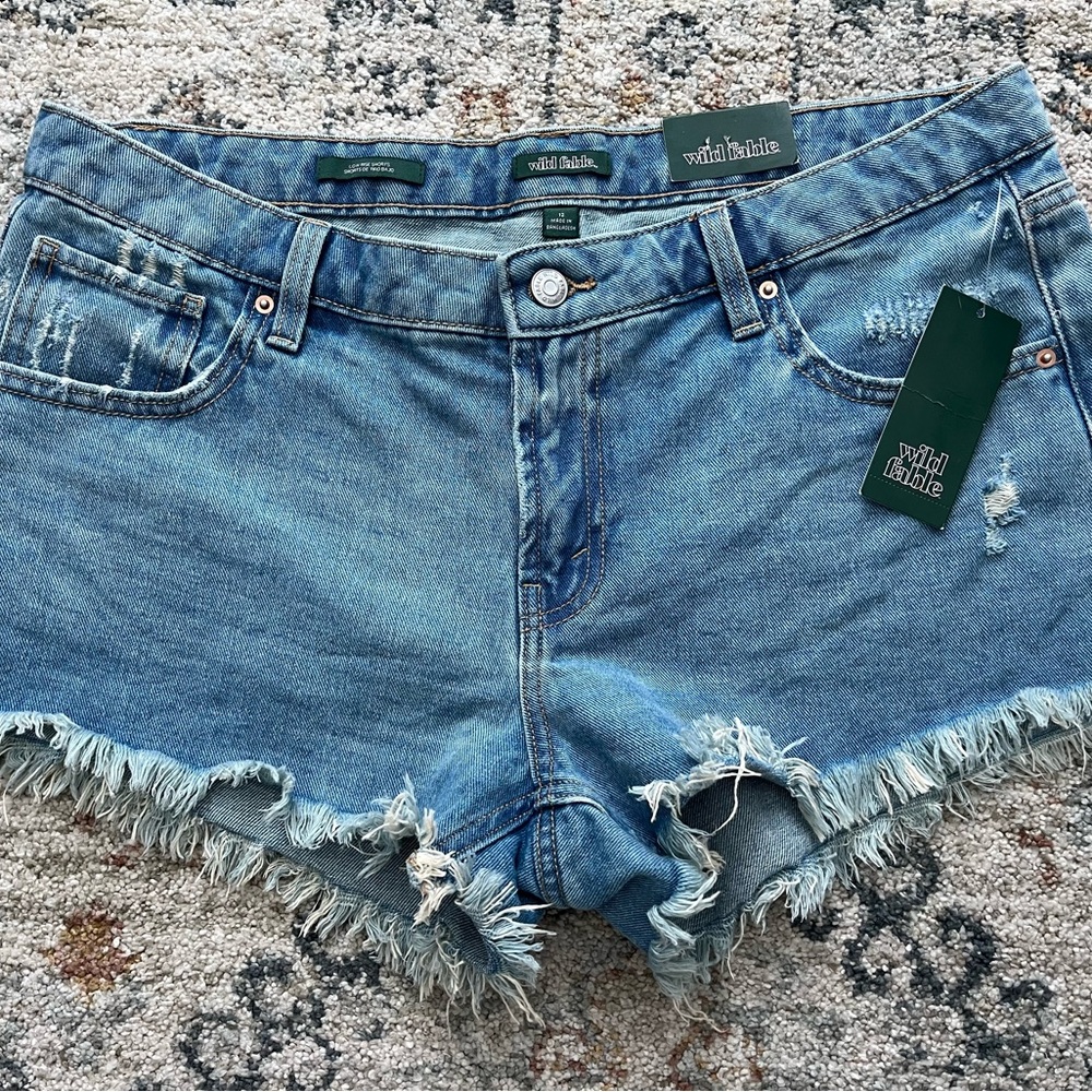 Wild Fable Low Rise Distressed Blue Jean Shorts - Size 12